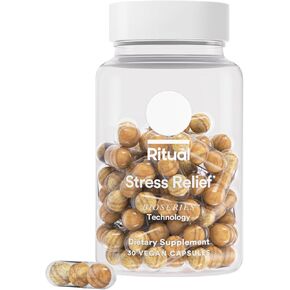 Ritual Stress Relief Supplement BioSeries with 8-Hour Release Support (Shoden® Ashwagandha, Suntheanine® L-Theanine, and Saffron as affron®*) 30 Day Supply