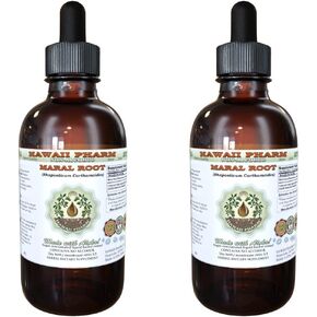 Maral Alcohol-Free Liquid Extract, Maral (Rhaponticum Carthamoides) Dried Root Glycerite Natural Herbal Supplement, Hawaii Pharm, USA 2oz in Saudi Arabia