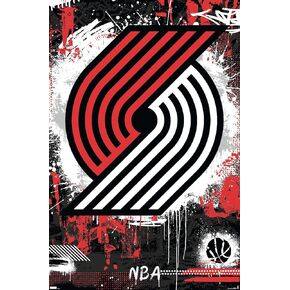 Trends International NBA Portland Trail Blazers - Maximalist Logo 23 Wall Poster, 22.37" x 34.00", Premium Unframed Version