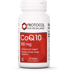 Protocol CoQ10 100mg - Antioxidant Power of/vitamin E, Cellular Energy Support - 90 Softgels