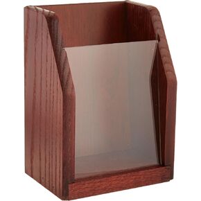 Wooden Mallet Countertop Brochure Display, Mahogany