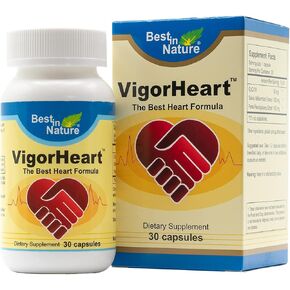 VigorHeart-The Natural Heart Supplements Pills with Coq 10, Salvia Miltiorrhiza, and Panax Pseudoginseng (30 Capsules)