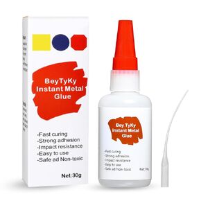 30g Metal Glue: Glue for Metal, Metal to Metal Glue, Glue for Bonding Metal, Instant Clear Glue for Repair Metal, Stainless Steel, DIY Craft, Aluminum Alloy, Metal Tube