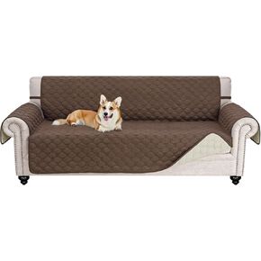 Couch Cover for 3 Cushion Couch Sofa Pet Friendly Sofa Covers Washable Dog Couch Covers Protector Sofa Slipcover(Sofa, Black/Beige)