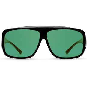 OverView Fit-Over Glasses for Migraine Relief | Large | Outdoors and Computer Screens | Unisex | Green Lenses