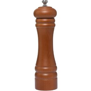 Black Pepper Mill Salt Grinder Refillable, Adjustable Coarseness Ceramic Grinding Mechanism for Home, Kitchen, Barbecue, Party-8 inch (Black+ Silver)