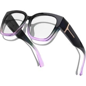 Oversized Fit Over Blue Light Blocking Glasses for Women Men Lightweight TR90 Frame BL7511