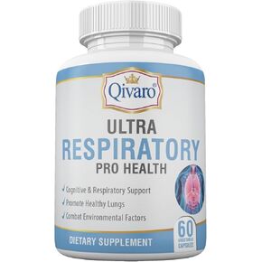 Ultra Respiratory Pro Health – Helps in Maintaining Overall Lung & Respiratory Health – Infused with Butterbur and Feverfew Extract - 60 Capsules