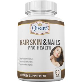 Hair Skin Nails Pro Health - Comprehensive Beauty Supplement - Natural & Organic Formula – Infused with Biotin and Collagen - Vegan and Non-GMO - Made in USA – 60 Tablets