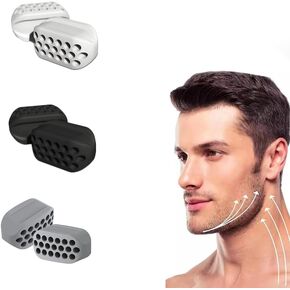 jaw Exerciser Jawline Exerciser Set - 6pcs Silicone Jawline Trainer for Men & Women - Facial Muscle Sculptor - Premium Food-Grade Material - Slim & Tone Face - 3 Colors