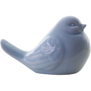 Ceramic Birds, Porcelain Bird Figurine Statue, Animals Figurines Ornaments, Mini Bird Home Decoration, Statues Decor for Garden Living Room Bedroom Office, Wedding Decor (Blue)