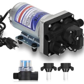 4008-171-A65/E65 Water Pump, 115V 3.0GPM with Strainer, Portable Electric Utility Water Pump 55PSI/3.7Bar, 3GPM/11.3LPM,Water Pump for RV Marine Boat