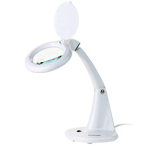 AmScope - 40 LED Adjustable Tabletop Magnifying Lamp with 4" Glass Lens and 1.75X and 4X Magnifications - MAGLED-8093-A