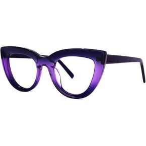 VOOGLAM Stylish Cateye Blue Light Blocking Glasses for Women Anti Eyestrain Dry Eyes Eyewear Pastora