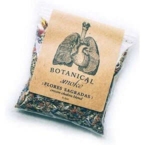 Anima Mundi Flores Sagradas - Crown Chakra Blend - Organic Herbal Blend with Mugwort and Rose Petals to Promote Relaxation (0.5oz)