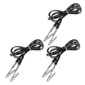 MECCANIXITY ESD Grounding Cable Cord with Alligator Clip 180cm/70.87 Inch Long,Anti-Static Ground Wire Cable Clip for Eliminate Conductor Electrostatic, Pack of 5(Black)