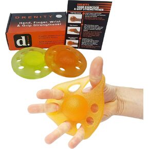 Grip, Finger, Forearm and Wrist Strengtheners/Trainers - Therapy Squeeze/Extend Exercise Training - Rock climbing, Guitar, Rehabilitation, Stress Relief and more. (Light and Medium) in Saudi Arabia