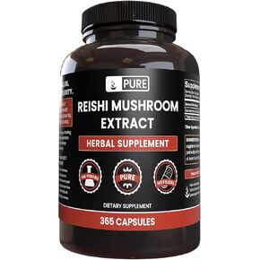 Pure Original Ingredients Reishi Mushroom Extract (365 Capsules) No Magnesium Or Rice Fillers, Always Pure, Lab Verified