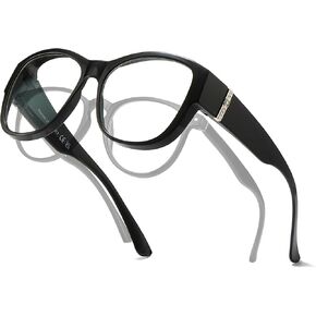 Anti Blue Light Glasses Over Prescription Glasses Fit Over Blue Filter Glasses for Computer/Reading/TV/Phone/Gaming