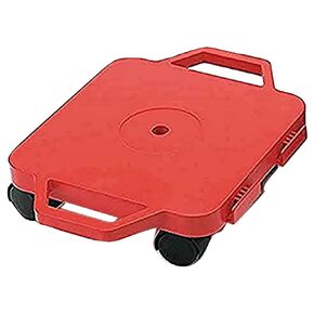 Cosom Scooter Board, 12 Inch Children's Sit & Scoot Board With 2 Inch Non-Marring Nylon Casters & Safety Guards for Physical Education Class, Sliding Boards with Safety Handles, Red