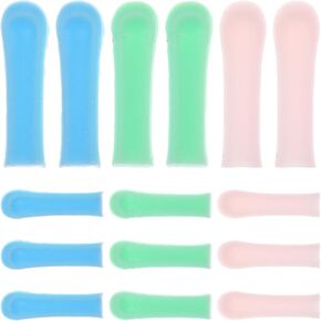 أطراف تنظيف الأذن من السيليكون من مينكيسي - 15 قطعة من غطاء ملعقة الأذن وغطاء منتقي شمع الأذن، أطراف إزالة شمع الأذن، ملحق ناعم وسهل التنظيف ومزيل شمع الأذن in Kuwait