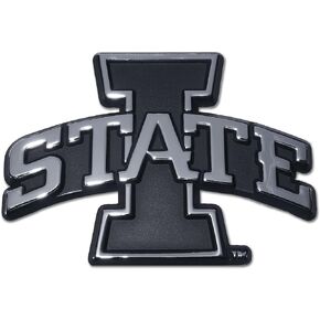 Iowa State University Cyclones"I State Logo" Chrome Plated Premium Metal NCAA College Car Truck Motorcycle Emblem