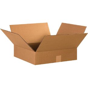 PARTNERS BRAND 15 x 15 x 4 Corrugated Cardboard Boxes, Flat 15"L x 15"W x 4"H, Pack of 25 | Shipping, Packaging, Moving, Storage Box for Home or Business, Strong Wholesale Bulk Boxes