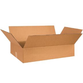 PARTNERS BRAND 30x20x8 Flat Corrugated Boxes, Flat, 30L x 20W x 8H, Pack of 15 | Shipping, Packaging, Moving, Storage Box for Home or Business, Strong Wholesale Bulk Boxes