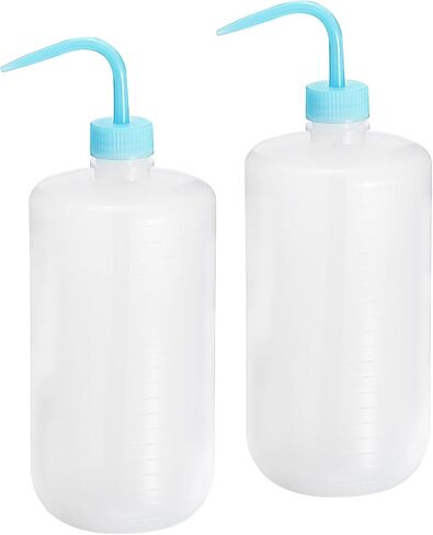 PATIKIL 250ml Wash Bottle, 2pcs Plastic Squeeze Bottle Narrow Mouth Bottle Watering Tools Foam Bottle for Green Soap Cleaning Washing Irrigation, Blue Clear in Saudi Arabia