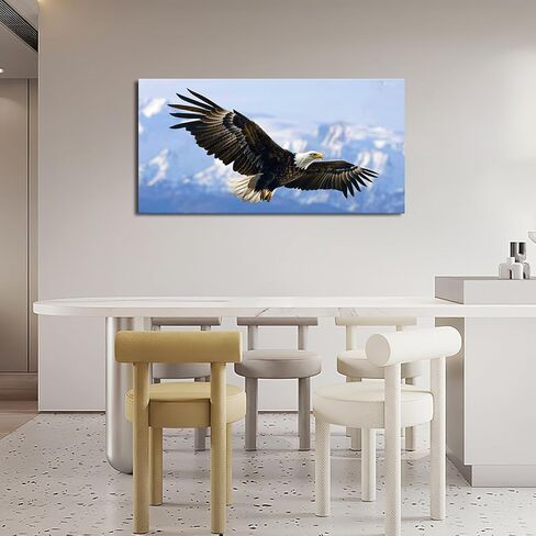 كبير أصلع النسر جدار الفن الأمريكي الطائر النسر صور جدار ديكور النسر قماش اللوحة طباعة ملصقات تحفيزية وطنية ديكور المنزل الفني مؤطرة للحمام مكتب غرفة المعيشة غرفة نوم 30 "× 60" in Kuwait