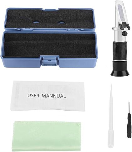 3 in 1 Refractometer, Portable Hand Held Grape and Wine Alcohol Refractometer for restautant, Vineyard, Chateau Wine, Family Dinner 0-25% Vol 0-40% 0-22 Dual Scale in Saudi Arabia