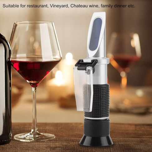 3 in 1 Refractometer, Portable Hand Held Grape and Wine Alcohol Refractometer for restautant, Vineyard, Chateau Wine, Family Dinner 0-25% Vol 0-40% 0-22 Dual Scale in Saudi Arabia