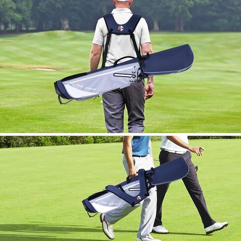 Lightweight Golf Stand Bag, Durable 4-Way Full-Length Dividers with Dual Straps & Stand Golf Carry Bag,Navy in Saudi Arabia