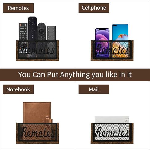 حامل جهاز التحكم عن بعد، حامل جهاز التحكم عن بعد للتلفزيون مثبت على الحائط، علبة منظم جهاز التحكم عن بعد للطاولة، منظم التحكم عن بعد لغرفة المعيشة وغرفة النوم وديكور المنزل in Kuwait