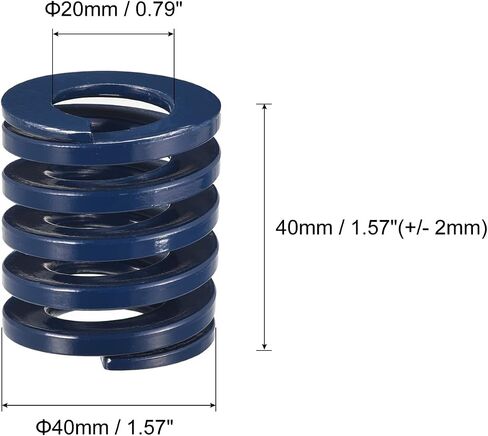 uxcell 3D Printer Die Spring, 35mm OD 85mm Long Spiral Stamping Light Load Compression Mould Die Springs for 3D Printer Electric Part, Blue in Saudi Arabia