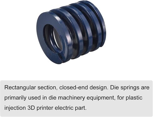 uxcell 3D Printer Die Spring, 35mm OD 85mm Long Spiral Stamping Light Load Compression Mould Die Springs for 3D Printer Electric Part, Blue in Saudi Arabia