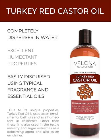 velona Castor Oil Turkey Red 2 fl oz | 100% Pure and Natural Carrier Oil | Cold Pressed | Hair, Body and Skin Care | Use Today - Enjoy Results in Saudi Arabia