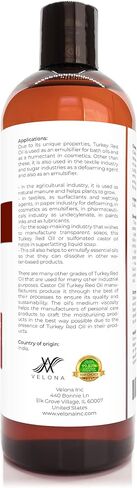 velona Castor Oil Turkey Red 2 fl oz | 100% Pure and Natural Carrier Oil | Cold Pressed | Hair, Body and Skin Care | Use Today - Enjoy Results in Saudi Arabia