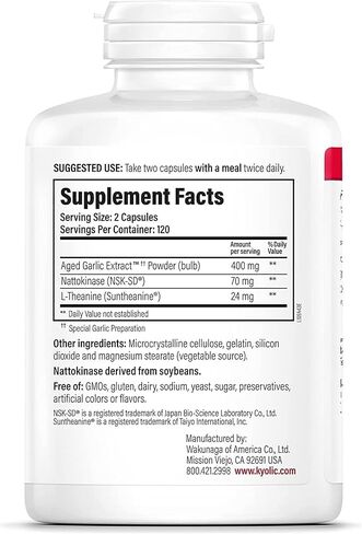 Worldwide Nutrition Bundle Compatible with Kyolic Aged Garlic Extract Formula 109 Capsules - Odorless 80 Capsules with Multi-Purpose Key Chain in Saudi Arabia