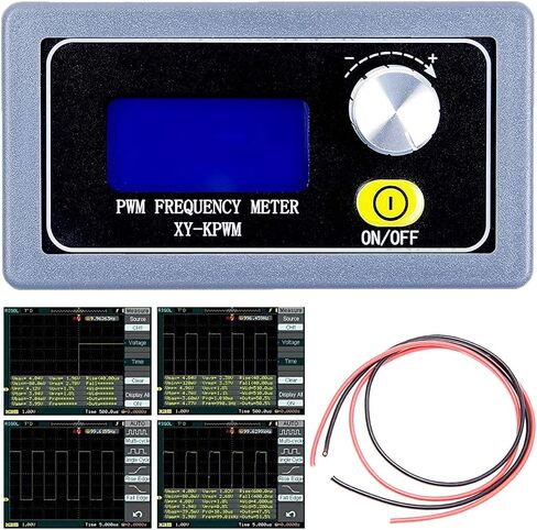 وحدة مولد إشارة PWM 1-قناة 1 هرتز-150 كيلو هرتز PWM تردد النبض دورة العمل وحدة قابلة للتعديل شاشة LCD مع كابل أحمر وأسود in Saudi Arabia