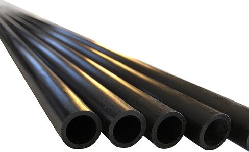 – CARBON FIBER TUBE - 25mm X 22mm x 1000mm – Pultruded Round Hollow Carbon Fiber rods Black matte finish - Pure carbon fibre hollow tube shafts - for RC planes-drones, boat DIY craft projects in Saudi Arabia