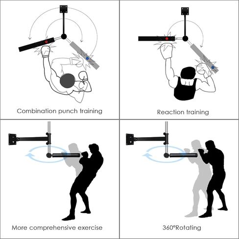 Wall Mount MMA Boxing Speed Trainer Punching Spinning Bar in Saudi Arabia