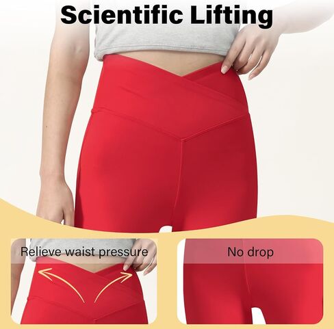Women's Flare Yoga Pants - Crossover High Waisted Bootcut Leggings Bell Bottom Jazz Dress Pants Workout Gym Leggings in Saudi Arabia