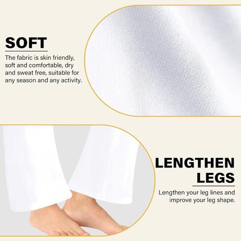 Women's Flare Yoga Pants - Crossover High Waisted Bootcut Leggings Bell Bottom Jazz Dress Pants Workout Gym Leggings in Saudi Arabia