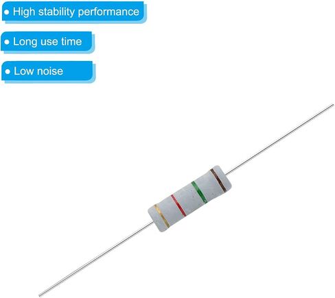 PATIKIL 5 Watt 1K-820K Ohm Carbon Film Resistor، 150 قطعة 30 قيمة مجموعة متنوعة من المقاومات 5% التسامح للمشاريع والتجارب التي تصنعها بنفسك in Saudi Arabia