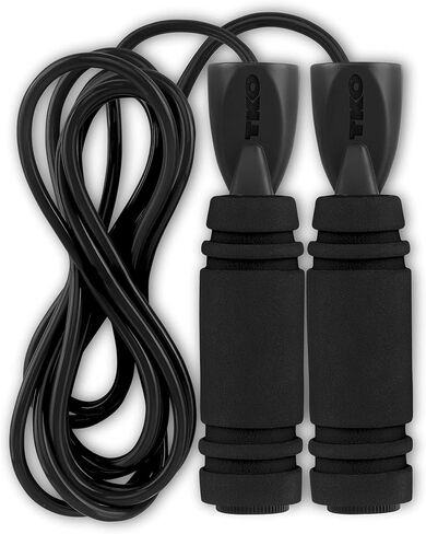 TKO Weighted Jump Rope for Adult Fitness | 2-0.5 lb Removable Weights | 9 FT Long for Cardio Exercise Workouts, Non-Slip Handles in Saudi Arabia