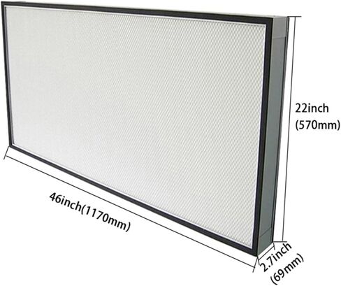 استبدال فلتر HEPA 46 * 22 * ​​2.7 بوصة لغطاء التدفق الصفحي العمودي FFU لغرفة نظيفة in Kuwait