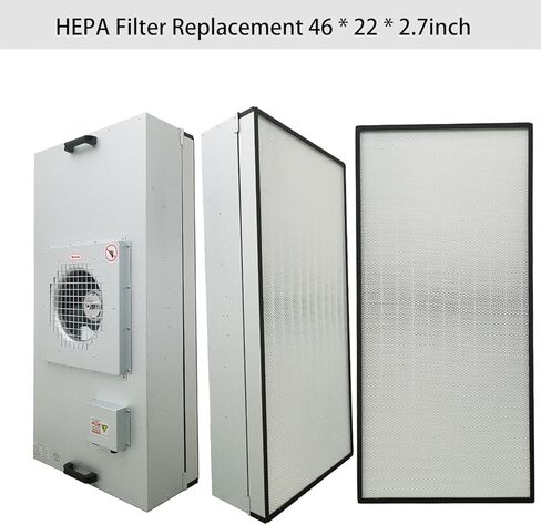 استبدال فلتر HEPA 46 * 22 * ​​2.7 بوصة لغطاء التدفق الصفحي العمودي FFU لغرفة نظيفة in Kuwait