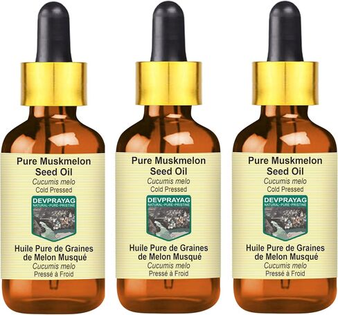 Pure Muskmelon Seed Oil (Cucumis melo) with Glass Dropper Cold Pressed 5ml (0.16 oz) in Saudi Arabia