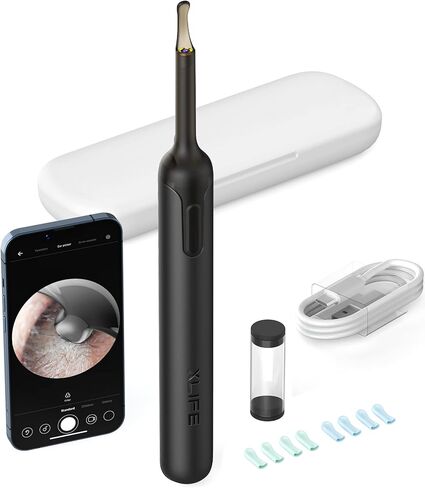 أداة إزالة شمع الأذن، منظف الأذن من بيبيرد مع كاميرا أذن 1080 بكسل، طقم تنظيف الأذن مع 8 قطع من مجارف الأذن المصنوعة من السيليكون الناعم، مزيل شمع الأذن مع ضوء، صندوق تخزين، منظف الأذن لأجهزة iPhone وiPad وAndroid in Kuwait